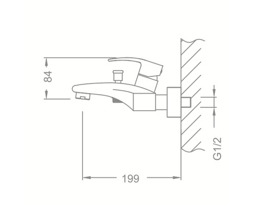 Смеситель для ванны Schein Whirl 42205/8035020 Хром
