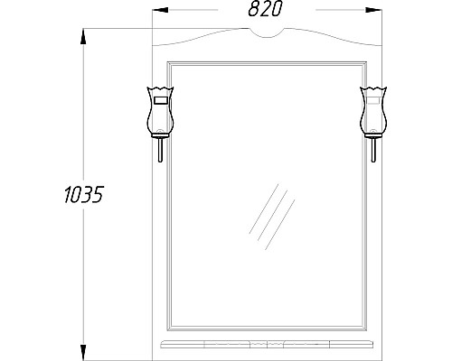 Зеркало Opadiris Клио 85 00-00003086 Белое матовое