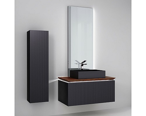 Тумба под раковину Jorno Strong 100 Str.01.100/P/A подвесная Антрацит