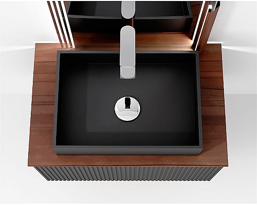 Тумба под раковину Jorno Strong 100 Str.01.100/P/A подвесная Антрацит