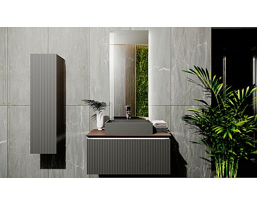 Тумба под раковину Jorno Strong 100 Str.01.100/P/A подвесная Антрацит