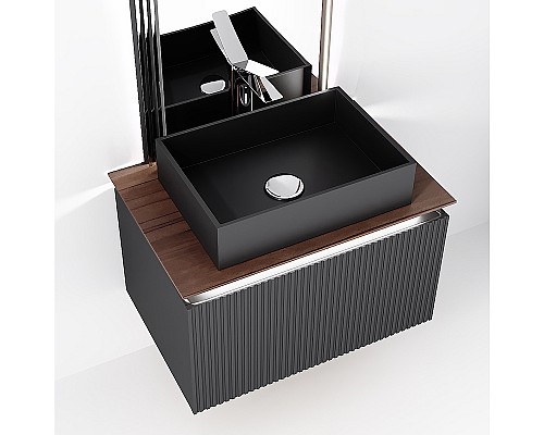 Тумба под раковину Jorno Strong 100 Str.01.100/P/A подвесная Антрацит