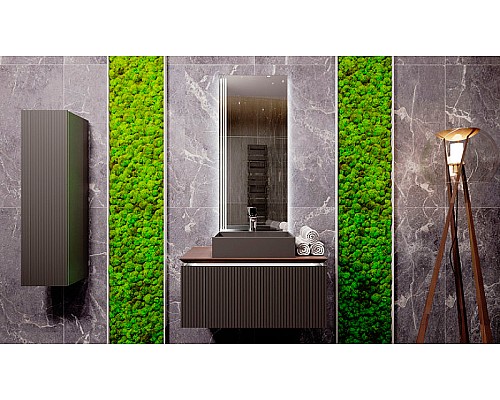 Тумба под раковину Jorno Strong 100 Str.01.100/P/A подвесная Антрацит