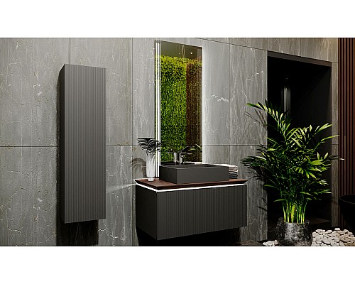 Тумба под раковину Jorno Strong 100 Str.01.100/P/A подвесная Антрацит