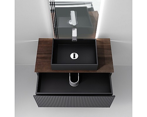 Тумба под раковину Jorno Strong 100 Str.01.100/P/A подвесная Антрацит