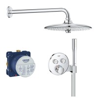 Верхний душ Grohe и Душевой кронштейн Grohe 26458000 380 мм