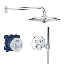 Верхний душ Grohe и Душевой кронштейн Grohe 26458000 380 мм