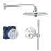 Верхний душ Grohe и Душевой кронштейн Grohe 26458000 380 мм