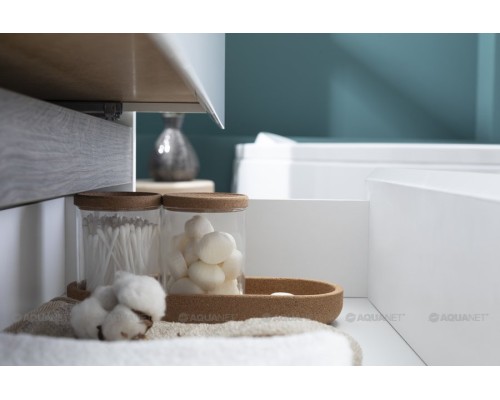 Мебель для ванной Aquanet Беркли 60 белый/дуб рошелье (зеркало белое)