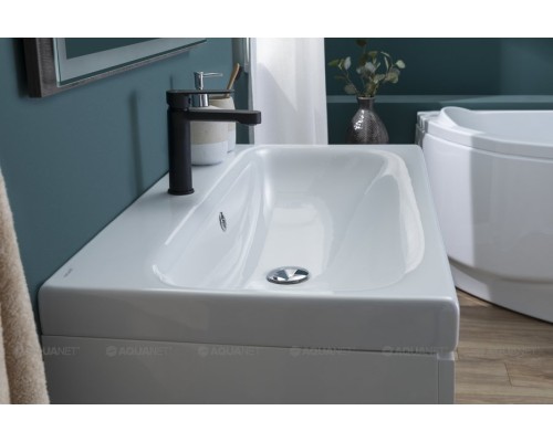 Мебель для ванной Aquanet Беркли 60 белый/дуб рошелье (зеркало белое)