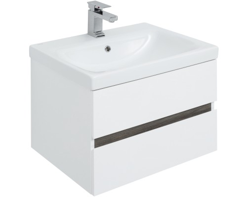 Мебель для ванной Aquanet Беркли 60 белый/дуб рошелье (зеркало белое)