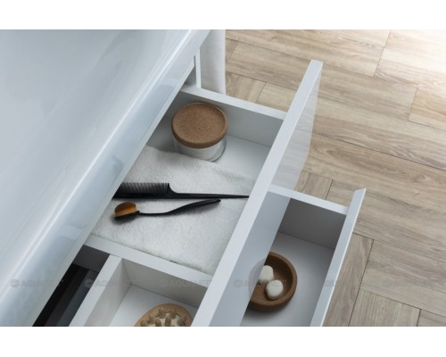 Мебель для ванной Aquanet Беркли 60 белый/дуб рошелье (зеркало белое)