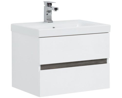 Мебель для ванной Aquanet Беркли 60 белый/дуб рошелье (зеркало белое)