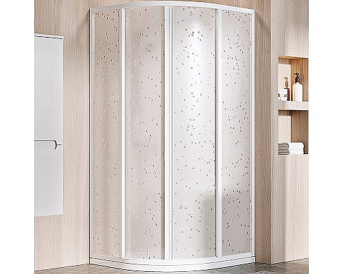 Душевой уголок Ravak Supernova SKCP4-80 80x80 3114O10211 Белый витраж пластик Pearl