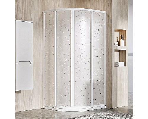 Душевой уголок Ravak Supernova SKCP4-80 80x80 3114O10211 Белый витраж пластик Pearl