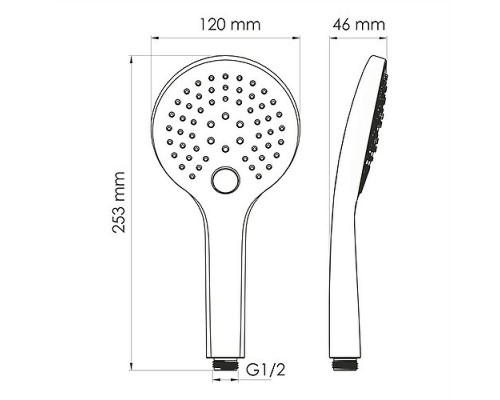 Душевая система WasserKRAFT Elbe A177471 Черная матовая