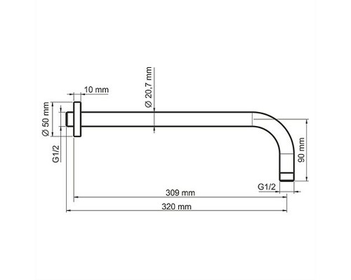 Душевая система WasserKRAFT Elbe A177471 Черная матовая