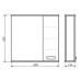 Зеркало со шкафом Comforty Модена М-60 00-00001639 Белое матовое