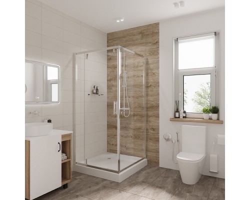 Душевой уголок Niagara Nova 100х100 NG-6602 профиль Хром стекло прозрачное