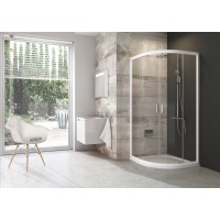 Полукруглая душевая кабина Ravak Blix 80 белый виноградный
