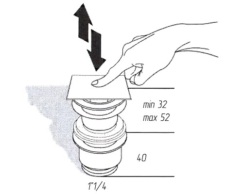 Донный клапан Migliore Ricambi 17955 click-clack Хром