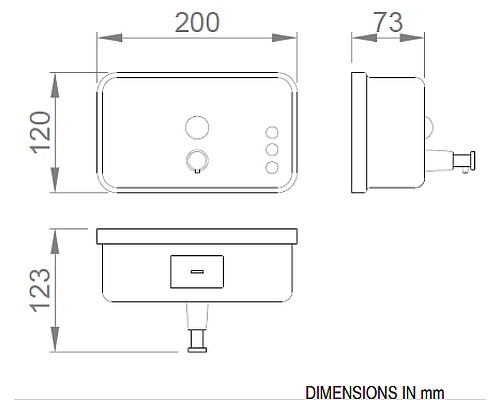 Диспенсер для жидкого мыла Nofer Inox 03042.S Матовая нержавеющая сталь