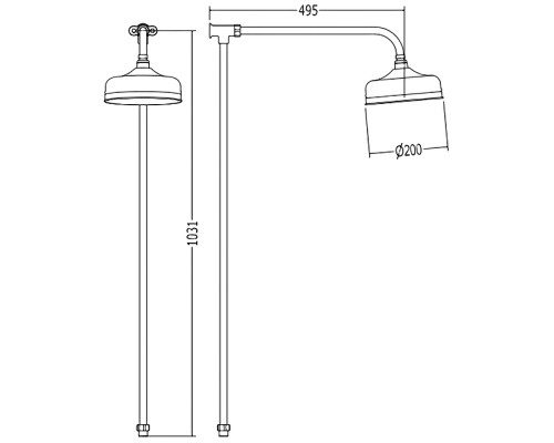 Верхний душ Devon&Devon MARK3182CR Хром