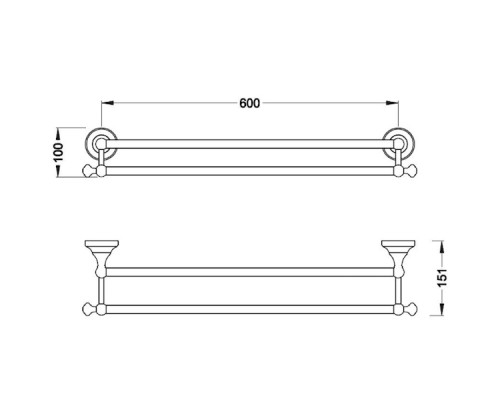 Держатель для полотенец Schein Saine Chrome 7053040 Хром
