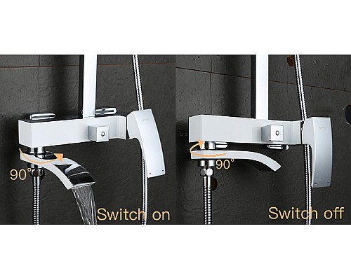 Душевая система Gappo G07 G2407-8 Белая Хром