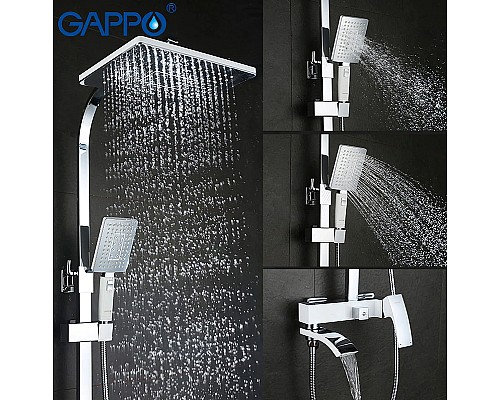 Душевая система Gappo G07 G2407-8 Белая Хром