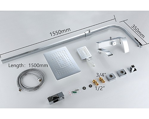 Душевая система Gappo G07 G2407-8 Белая Хром