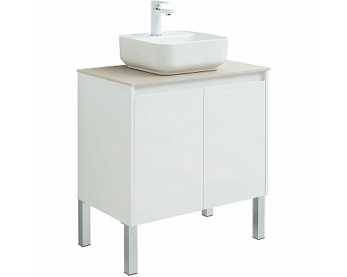 Тумба под раковину Aquanet Nova Lite 75 298850 подвесная Белая глянцевая
