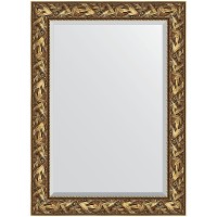 Зеркало Evoform Exclusive 109х79 BY 3467 с фацетом в багетной раме - Византия золото 99 мм