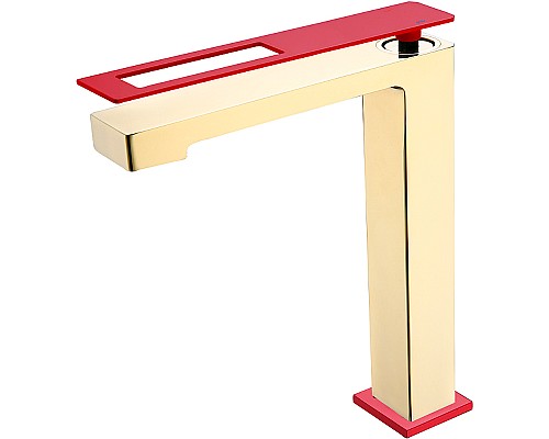 Смеситель для раковины Boheme Q 142-GR Золото Красный