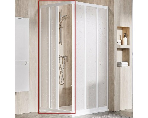 Душевая дверь Ravak Supernova ASRV3-90 198 профиль Белый витраж пластик Pearl