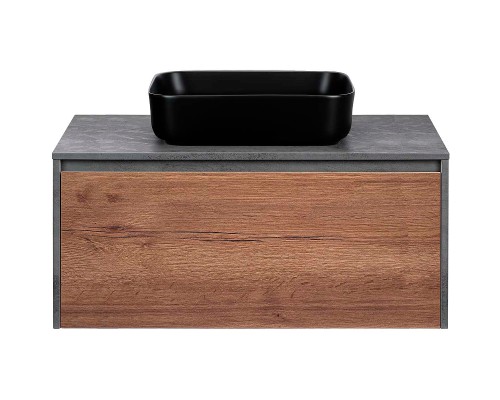 Тумба под раковину Vincea Mesa 100 VMC-2MS100TB подвесная T.Oak Beton