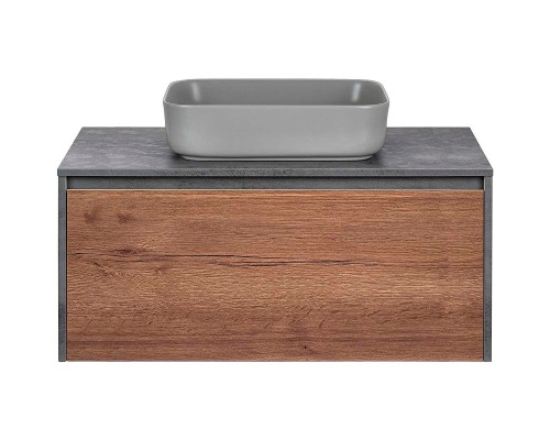 Тумба под раковину Vincea Mesa 100 VMC-2MS100TB подвесная T.Oak Beton