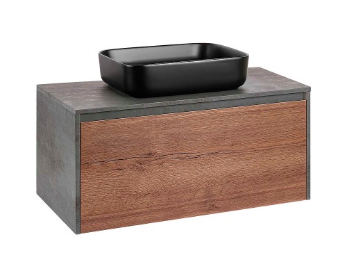 Тумба под раковину Vincea Mesa 100 VMC-2MS100TB подвесная T.Oak Beton