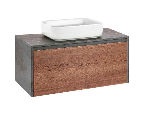 Тумба под раковину Vincea Mesa 100 VMC-2MS100TB подвесная T.Oak Beton