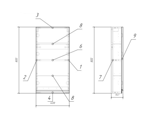 Подвесной шкаф Cersanit Moduo 40 SB-SW-MOD40/Wh Белый