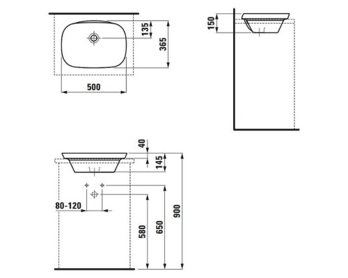 Раковина Laufen Ino 8.1730.2.000.109.1