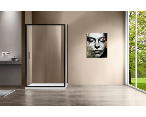 Душевой уголок Vincea Garda 130х90 VSR-1G9013CLB профиль Черный стекло прозрачное