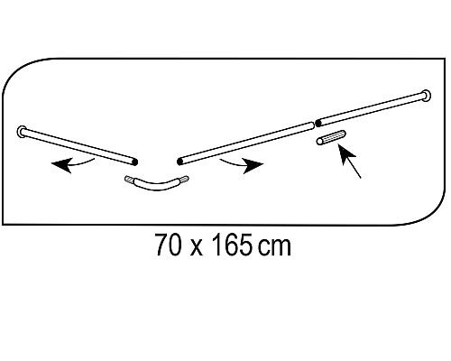 Карниз для ванны Ridder 52501 Белый