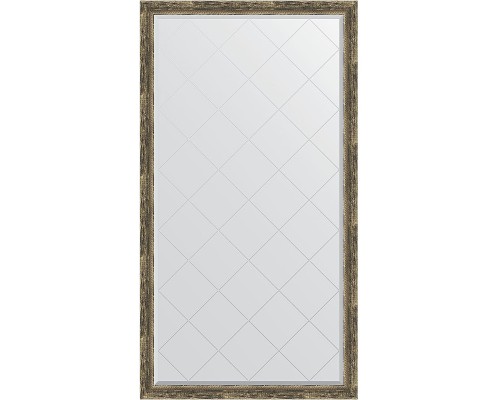 Зеркало Evoform Exclusive-G Floor 198х108 BY 6345 с гравировкой в багетной раме - Старое дерево с плетением 70 мм