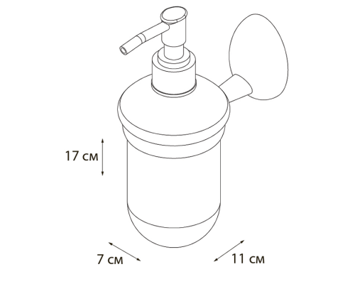 Дозатор для жидкого мыла Grampus Briz GR-3012 Хром