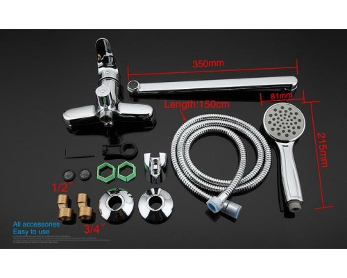 Смеситель для ванны Gappo G36 G2236 универсальный Хром