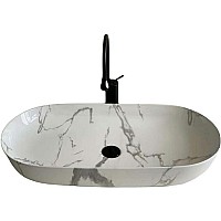 Раковина-чаша CeramaLux 81 350 Белый мрамор