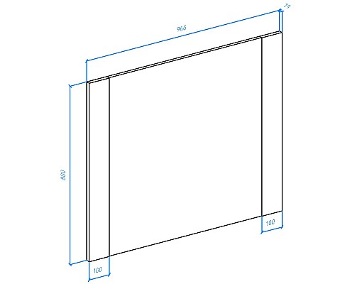 Зеркало Bellezza Лоренцо 100 4619117020472 Дуб светлый