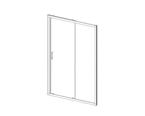 Душевая дверь Vincea Alpha 130 VDS-3AL130CL профиль Хром стекло прозрачное