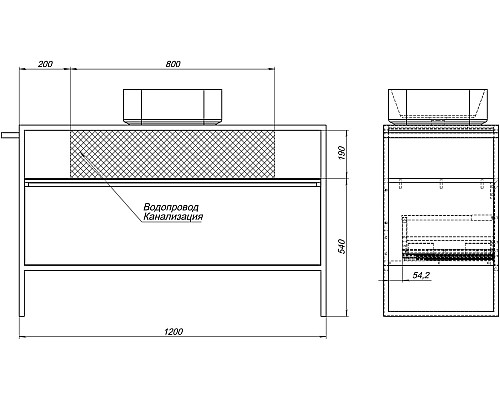 Тумба под раковину Allen Brau Priority 120 1.31004.PWM Папирус матовый
